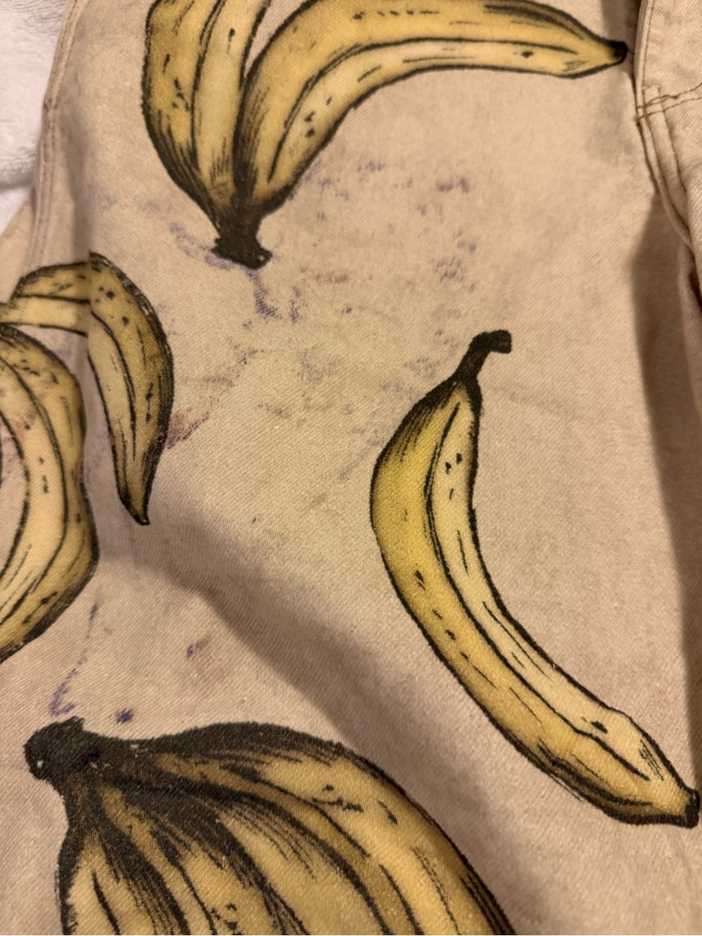 NWOT FREE PEOPLE We The Free Good Luck Printed Barrel Jeans - Go Bananas - Picture 3 of 9